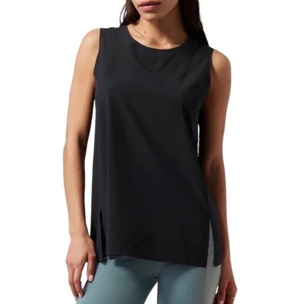 Athleta Zephyr Refined Tank Solid Black Women's Size Small 530125 Athleisure
